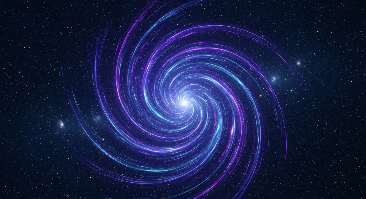 Abstract indigo vortex representing the barrel roll spinning effect