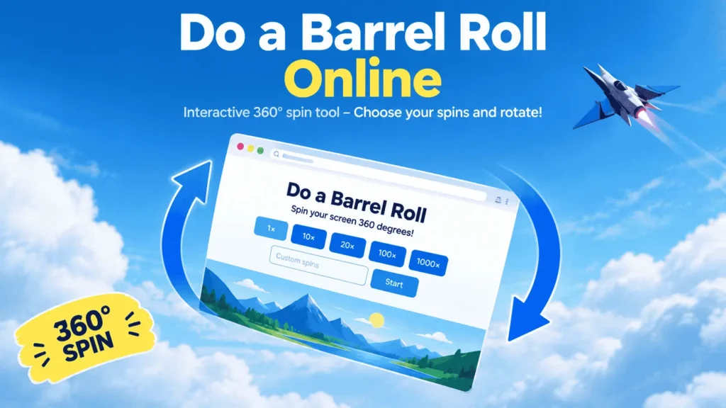 Do a Barrel Roll Online interactive 360 degree spin tool